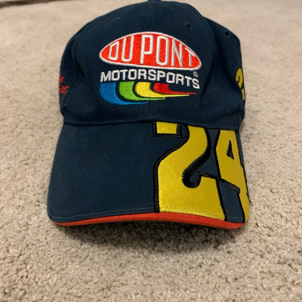 Vintage Y2K Jeff Gordon DuPont #24 NASCAR Winners Circle Strapback Hat